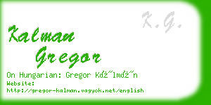 kalman gregor business card